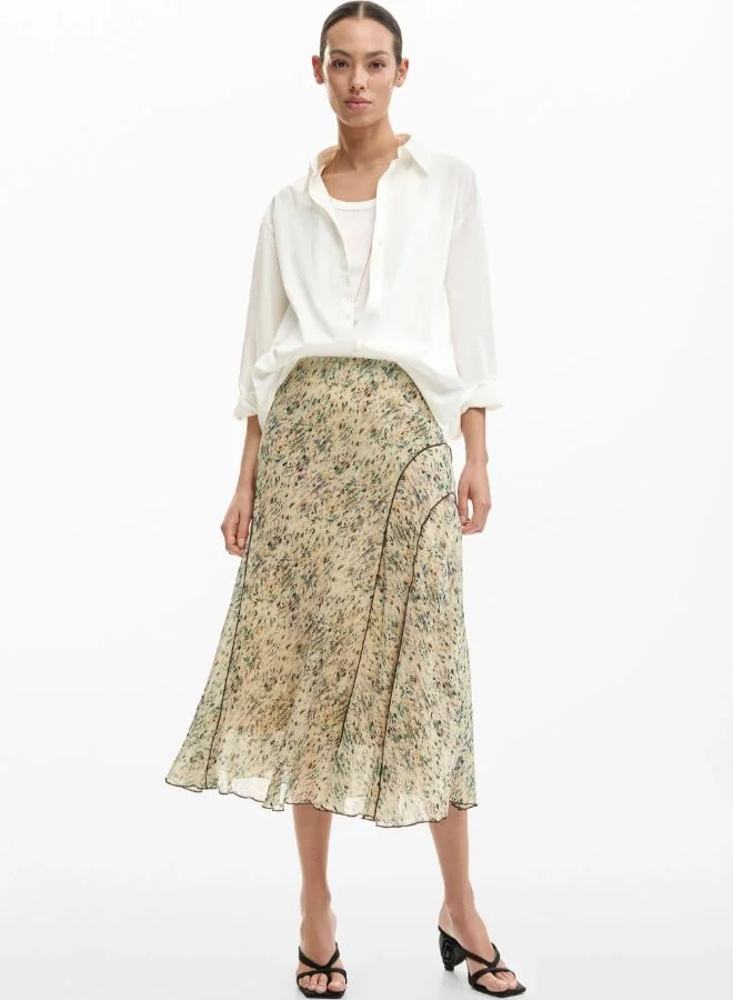 DESIGUAL Wild midi skirt